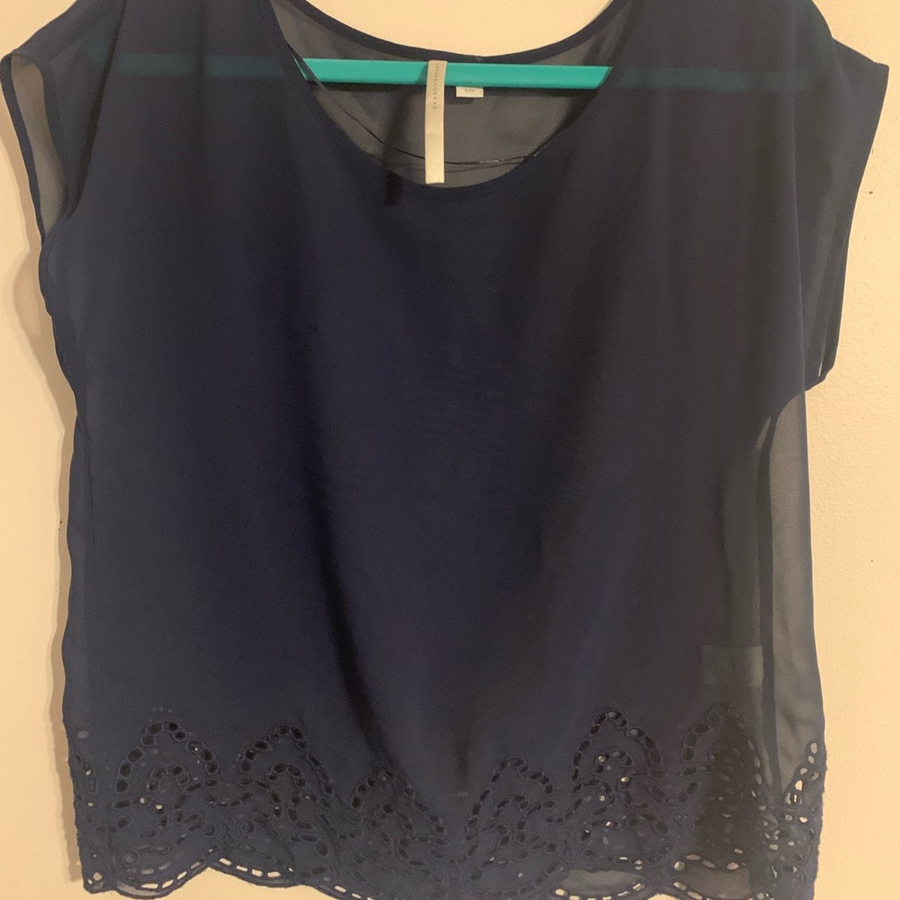 Sheer embroidered blouse